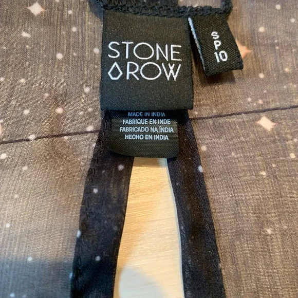 Stone Row Sheer Black Festival Maxi Cover Up - Picture 4 of 5